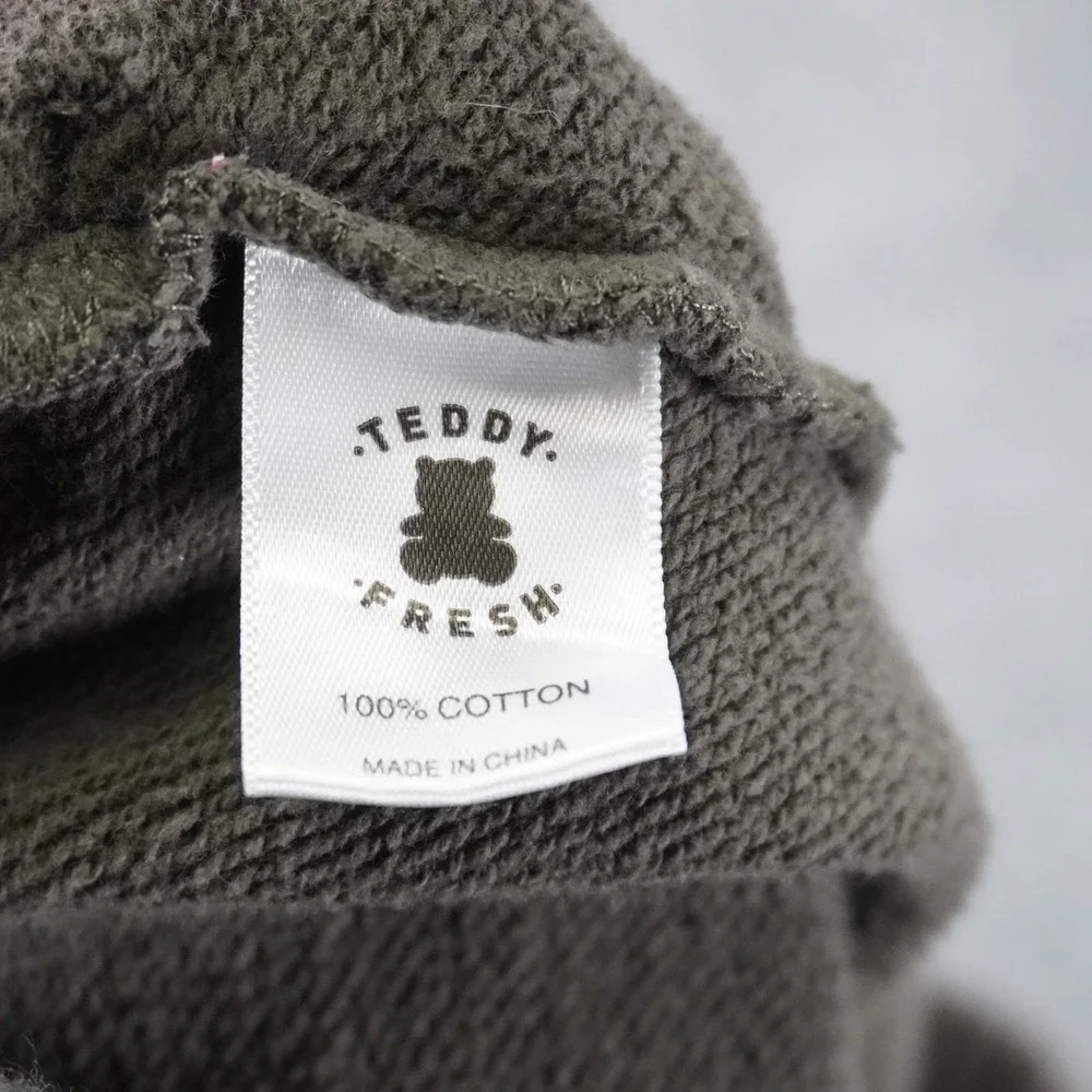 Teddy‎ Fresh Sweatshorts Womens XL Gray Elastic Waist Draw String Logo